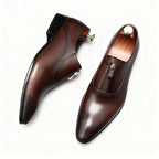Men's Zipper Front Dress Shoes: Stylish Pointed Toe Wedding Loafersyes