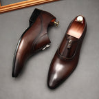 Men's Zipper Front Dress Shoes: Stylish Pointed Toe Wedding Loafersyes