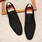 Minimalist Men's Suede Derby: Premium Formal Business Dress Shoesyes
