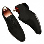 Minimalist Men's Suede Derby: Premium Formal Business Dress Shoesyes