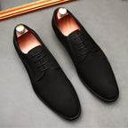 Minimalist Men's Suede Derby: Premium Formal Business Dress Shoesyes