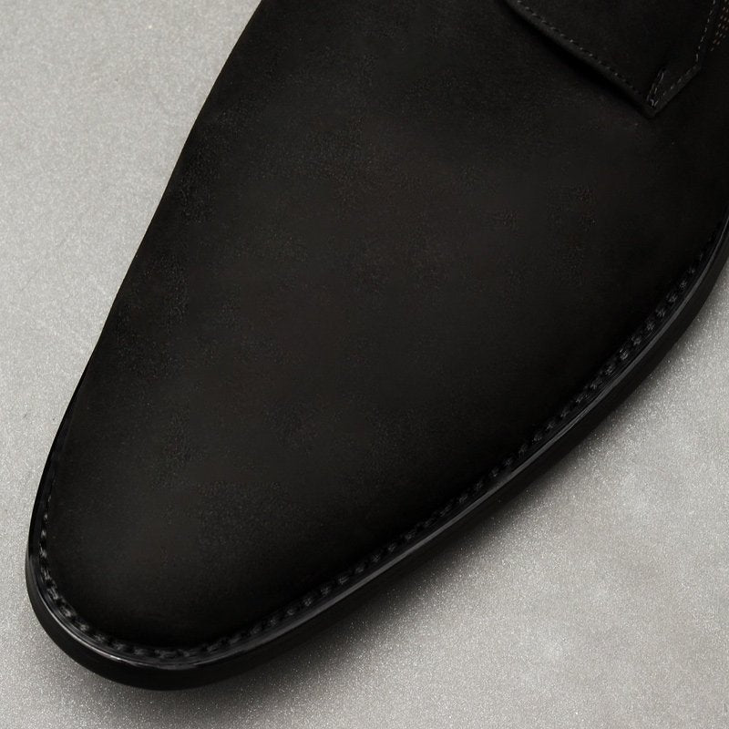 Minimalist Men's Suede Derby: Premium Formal Business Dress Shoesyes