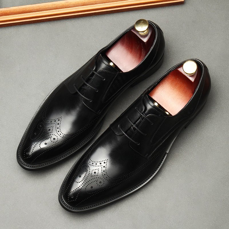 Modern Men's Derby Shoes: Stylish Groomsmen Wedding Formal Shoesyes