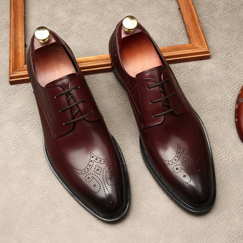 Modern Men's Derby Shoes: Stylish Groomsmen Wedding Formal Shoesyes