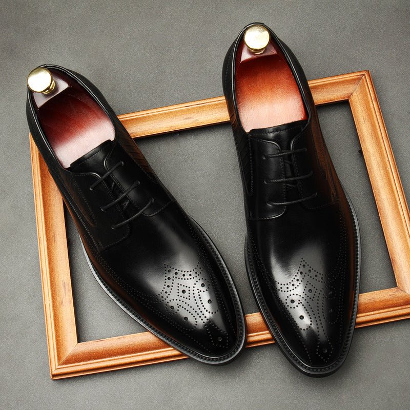 Modern Men's Derby Shoes: Stylish Groomsmen Wedding Formal Shoesyes