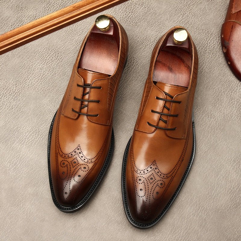 Modern Men's Derby Shoes: Stylish Groomsmen Wedding Formal Shoesyes