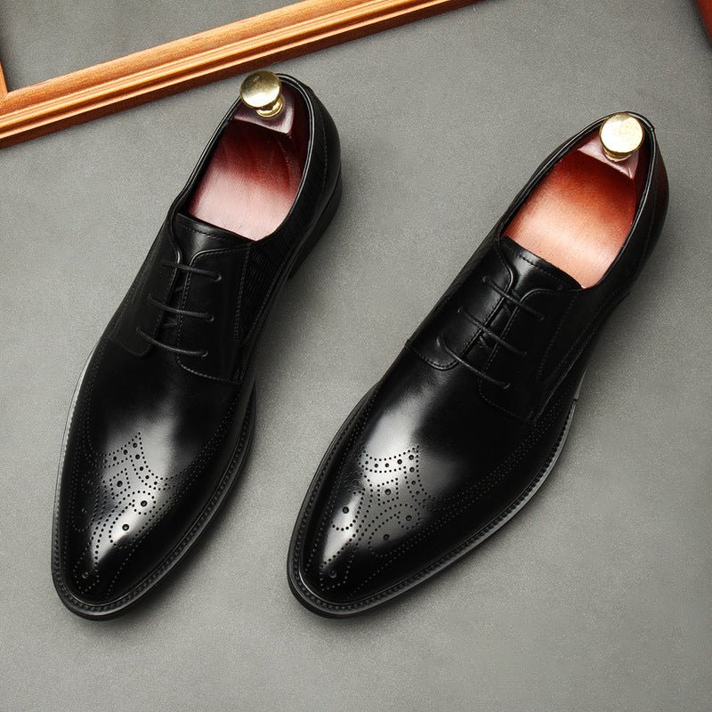 Modern Men's Derby Shoes: Stylish Groomsmen Wedding Formal Shoesyes