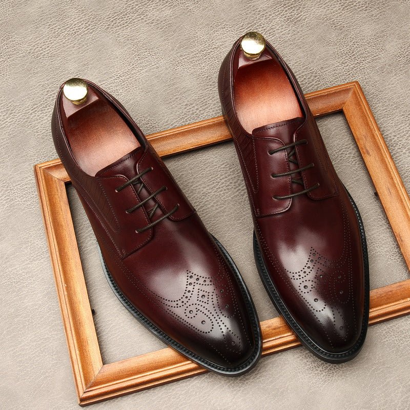 Modern Men's Derby Shoes: Stylish Groomsmen Wedding Formal Shoesyes