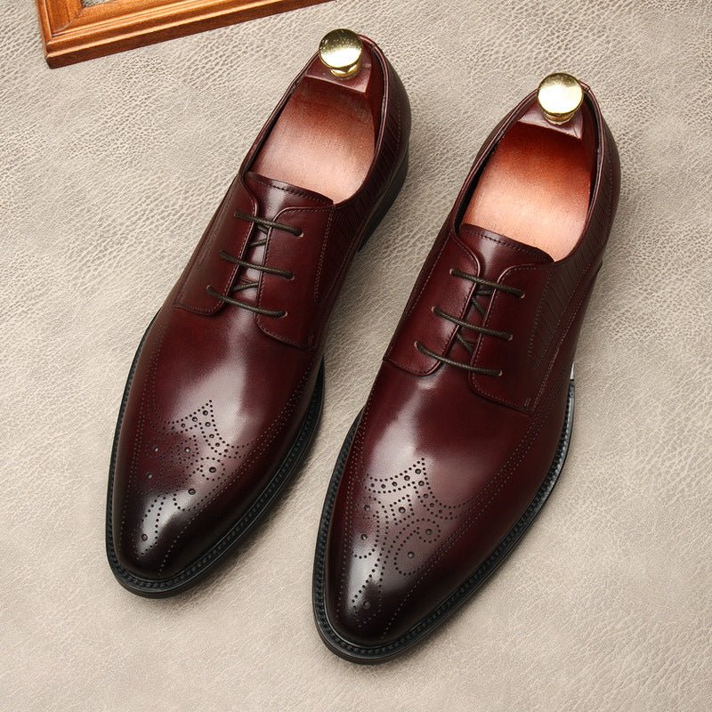Modern Men's Derby Shoes: Stylish Groomsmen Wedding Formal Shoesyes