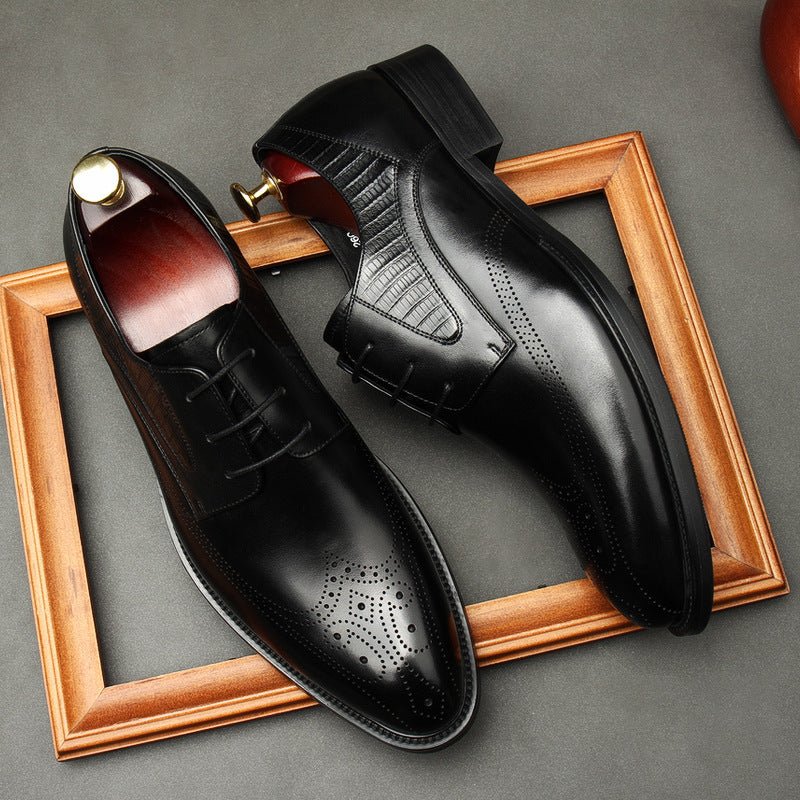 Modern Men's Derby Shoes: Stylish Groomsmen Wedding Formal Shoesyes