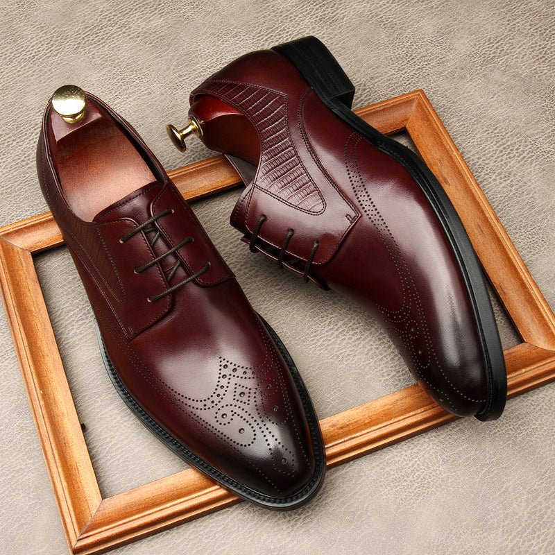 Modern Men's Derby Shoes: Stylish Groomsmen Wedding Formal Shoesyes