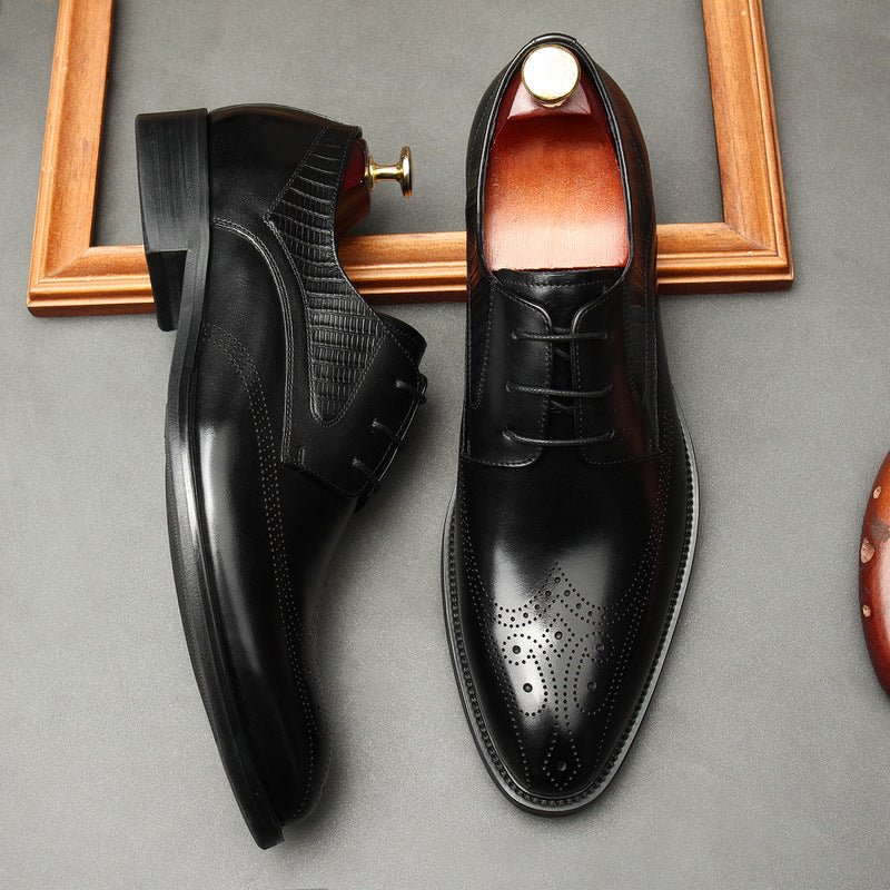 Modern Men's Derby Shoes: Stylish Groomsmen Wedding Formal Shoesyes