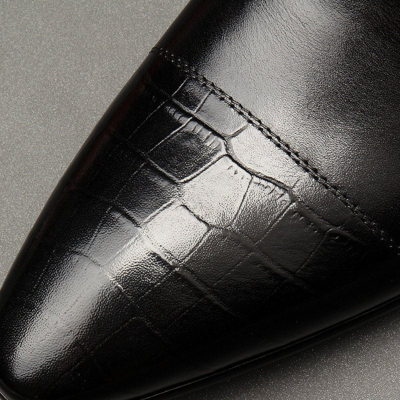 Modern Men's Monkstrap Dress Shoes: Stylish Pointed Toe Wedding Loafersyes