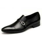 Modern Men's Monkstrap Dress Shoes: Stylish Pointed Toe Wedding Loafersyes