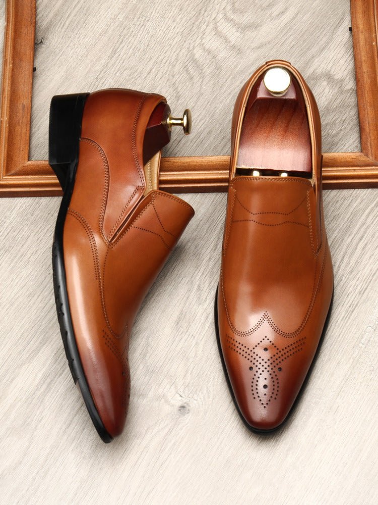 Modern Men's Pointed Toe Dress Shoes: Stylish Wedding Formal Loafersyes