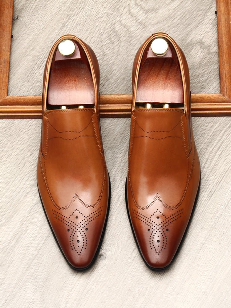 Modern Men's Pointed Toe Dress Shoes: Stylish Wedding Formal Loafersyes