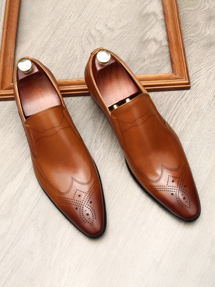 Modern Men's Pointed Toe Dress Shoes: Stylish Wedding Formal Loafersyes
