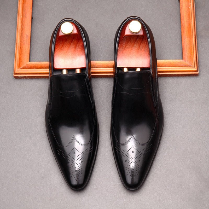 Modern Men's Pointed Toe Dress Shoes: Stylish Wedding Formal Loafersyes
