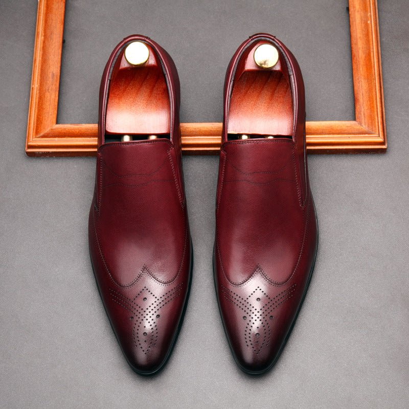 Modern Men's Pointed Toe Dress Shoes: Stylish Wedding Formal Loafersyes