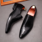 Modern Men's Pointed Toe Dress Shoes: Stylish Wedding Formal Loafersyes