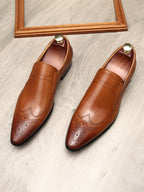 Modern Men's Pointed Toe Dress Shoes: Stylish Wedding Formal Loafersyes