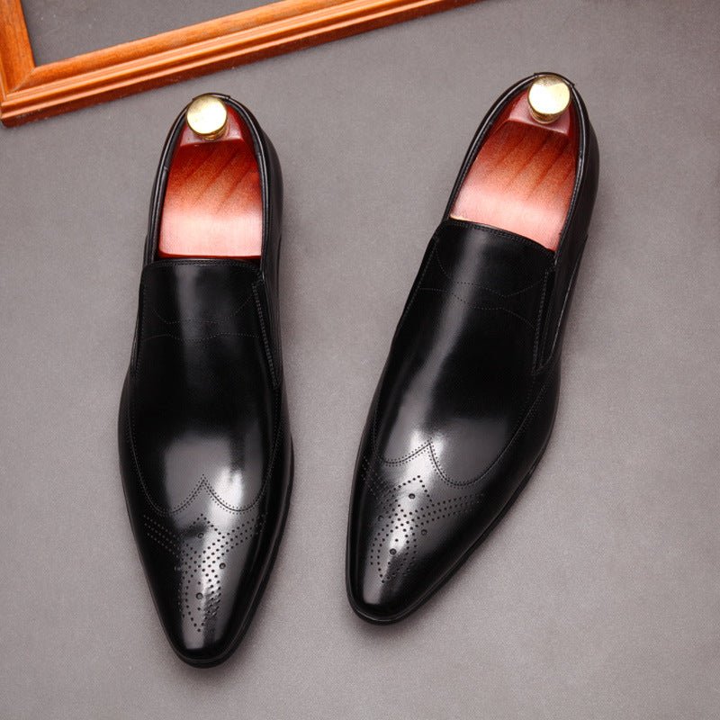 Modern Men's Pointed Toe Dress Shoes: Stylish Wedding Formal Loafersyes
