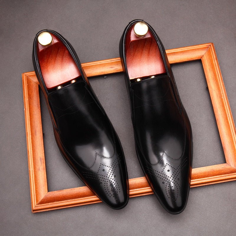 Modern Men's Pointed Toe Dress Shoes: Stylish Wedding Formal Loafersyes