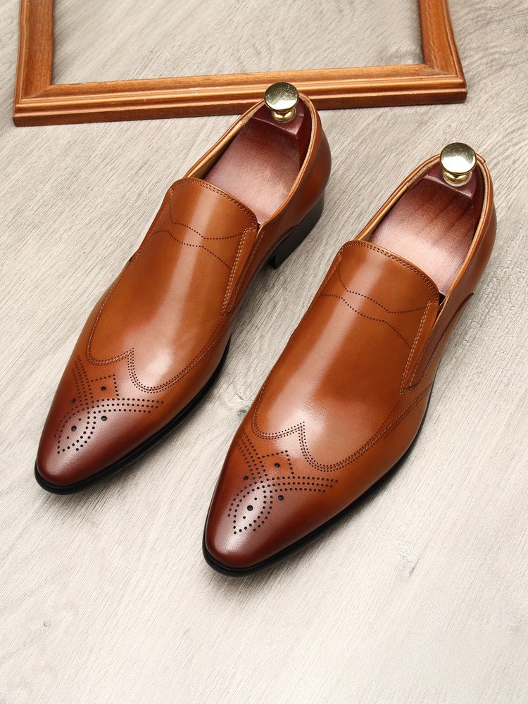 Modern Men's Pointed Toe Dress Shoes: Stylish Wedding Formal Loafersyes