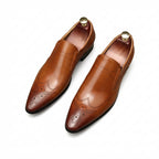 Modern Men's Pointed Toe Dress Shoes: Stylish Wedding Formal Loafersyes