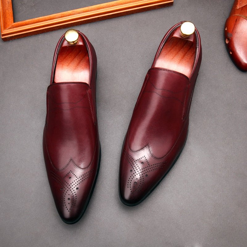 Modern Men's Pointed Toe Dress Shoes: Stylish Wedding Formal Loafersyes