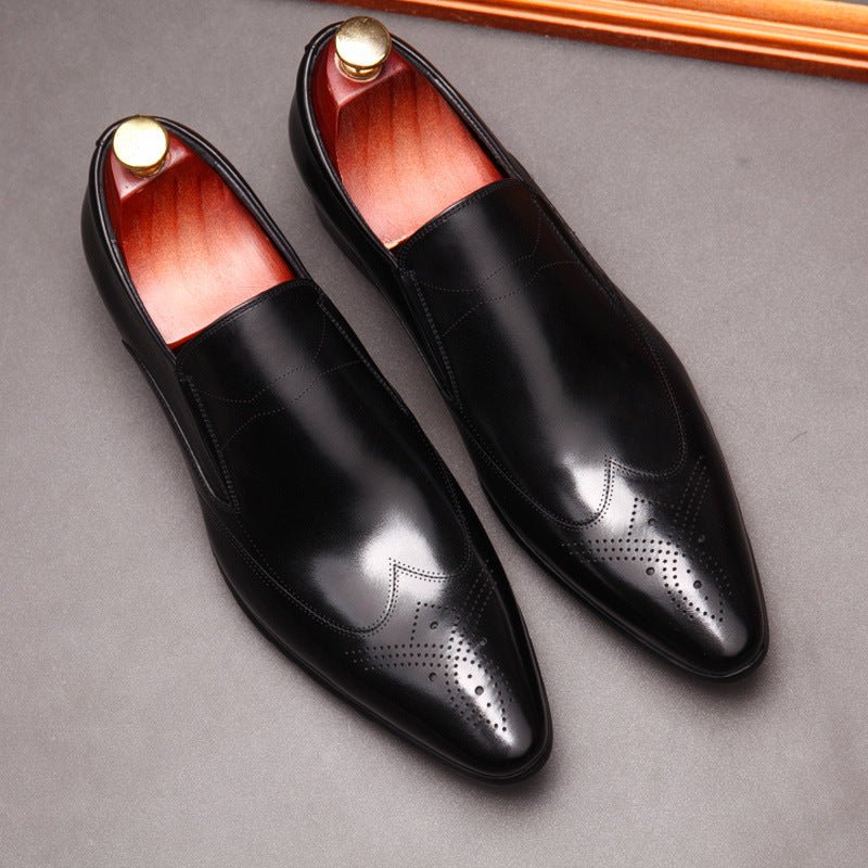Modern Men's Pointed Toe Dress Shoes: Stylish Wedding Formal Loafersyes