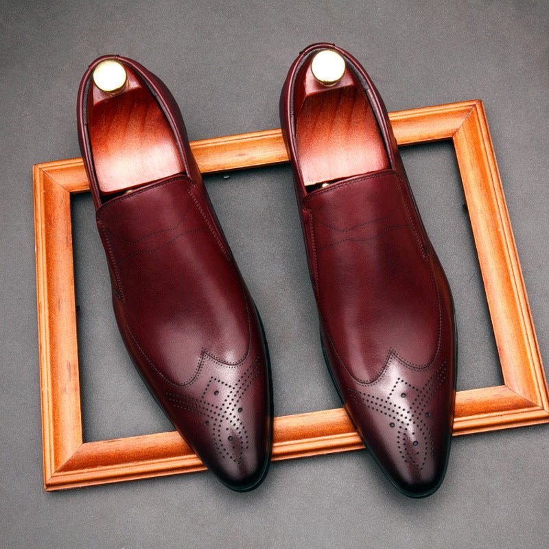Modern Men's Pointed Toe Dress Shoes: Stylish Wedding Formal Loafersyes