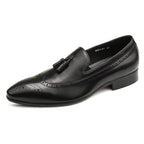Modern Men's Tassel Dress Loafers: Stylish Wedding Pointed Toe Shoesyes