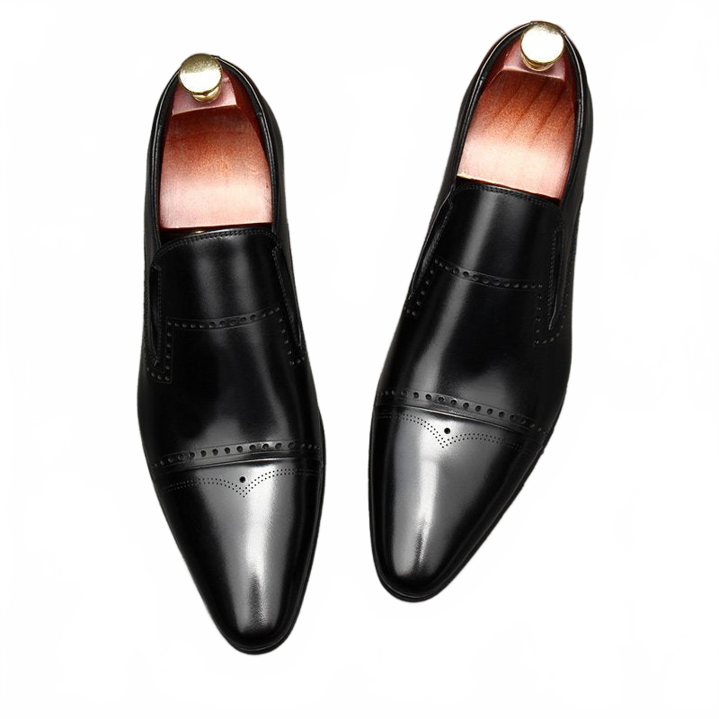 formal slip on summer Toe cap dress loafers men Business Casual shoes