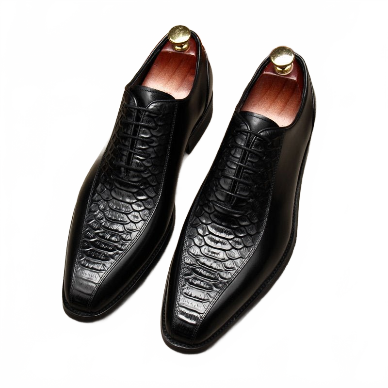 casual business shoes for men Crocodile pattern Oxford shoes