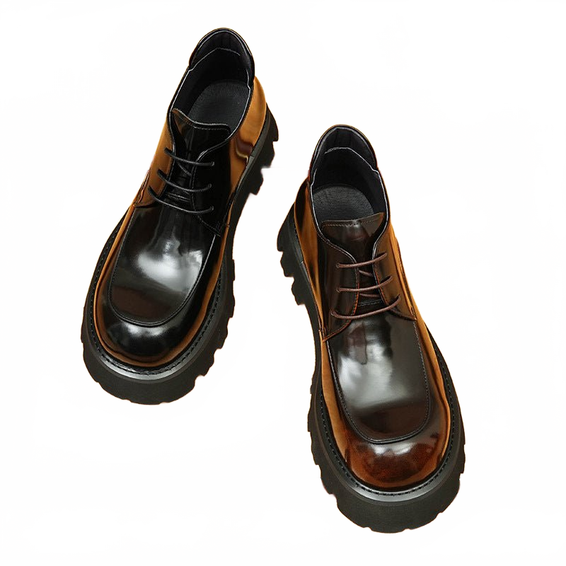 lace up men's style dress boots thick sole Ankle boots