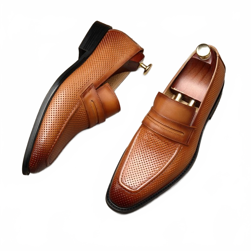 formal Engraved men's slip on dress loafers shoes Business Casual