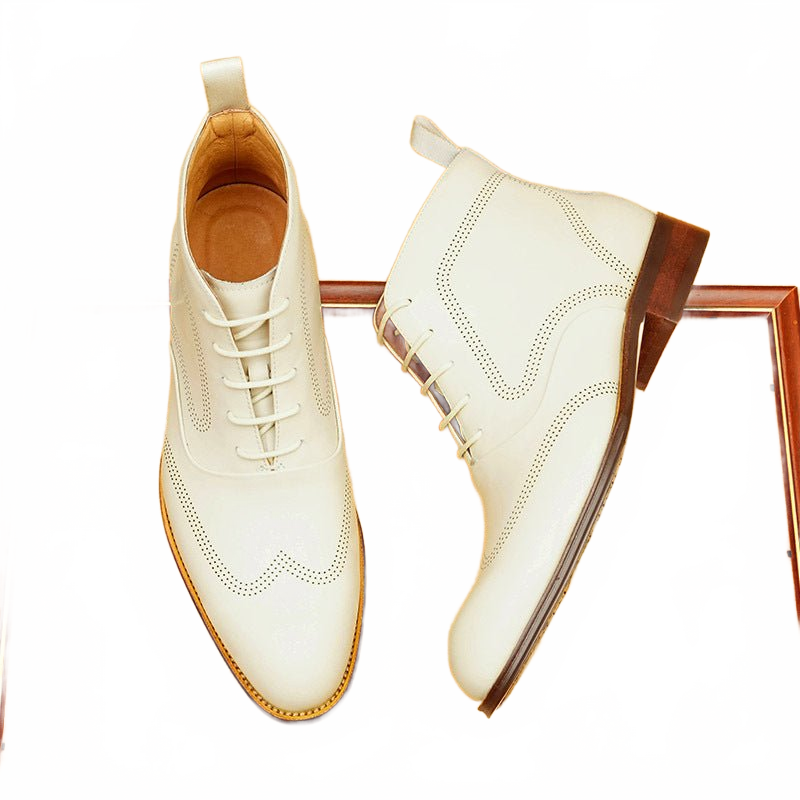 lace up dress leather boots mens fashion Ankle boots