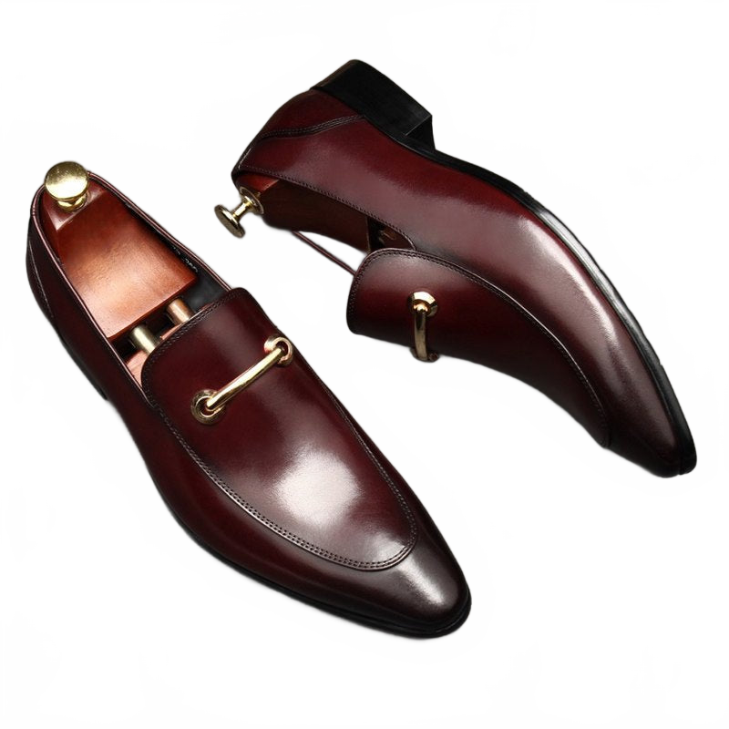 formal Pointed toe men's dress slip on loafers shoes Business Casual