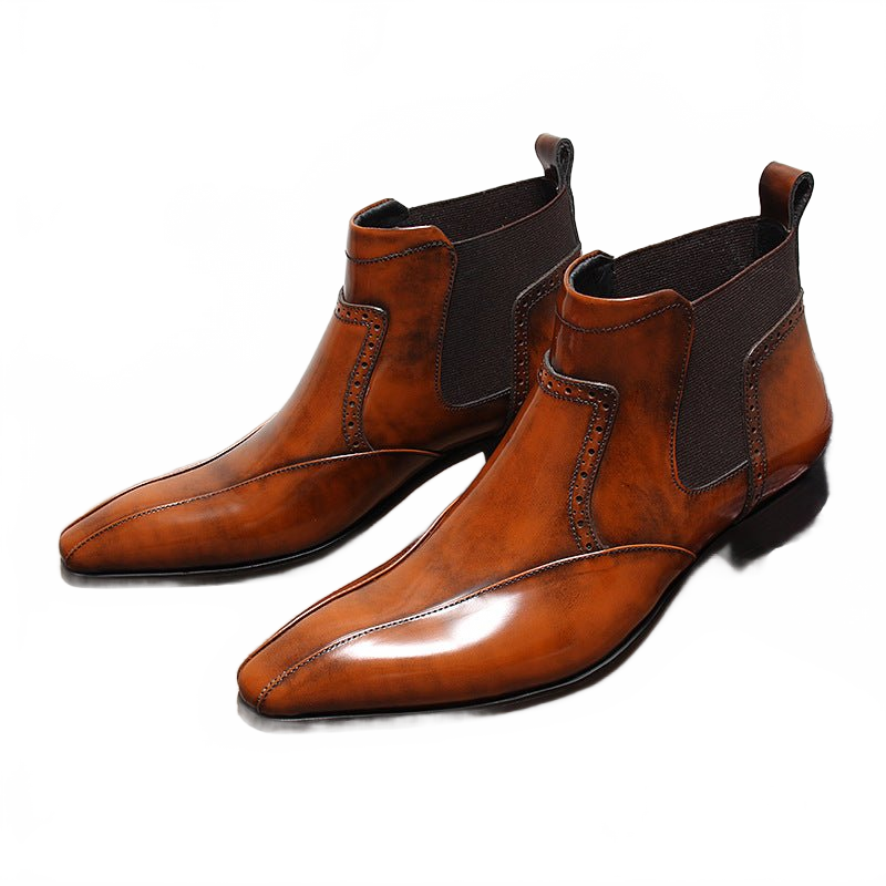 fashion chelsea style boots mens slip on Ankle boots