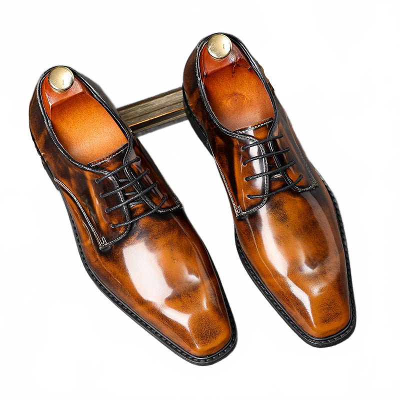 Brown Stylish Derby Oxford Shoes for Grooms and Party Guests