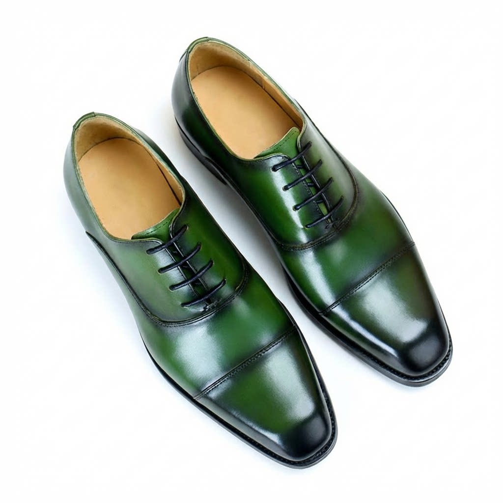 Patina Cap - Toe Oxford Shoes Elegant Groom Wedding Dress Shoes Menyes