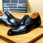 Patina Cap - Toe Oxford Shoes Elegant Groom Wedding Dress Shoes Menyes