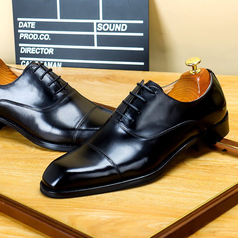 Patina Cap - Toe Oxford Shoes Elegant Groom Wedding Dress Shoes Menyes
