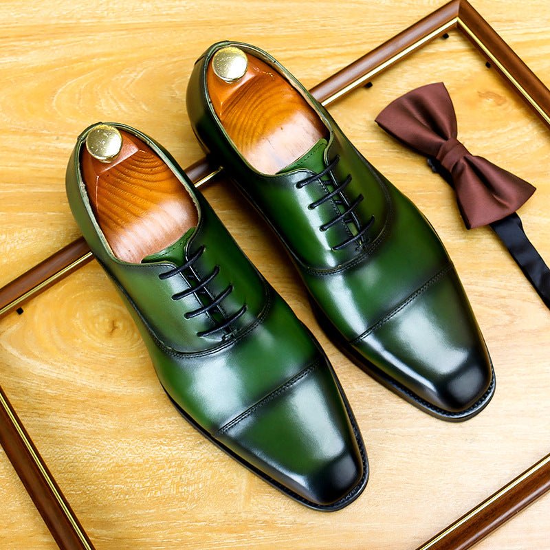 Patina Cap - Toe Oxford Shoes Elegant Groom Wedding Dress Shoes Menyes