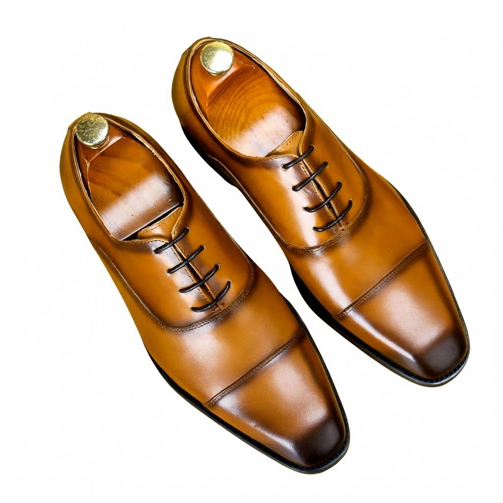 Patina Cap - Toe Oxford Shoes Elegant Groom Wedding Dress Shoes Menyes