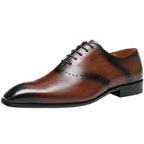 Patina Leather Oxford Shoes Modern Groom Wedding Men's Dress Shoesyes
