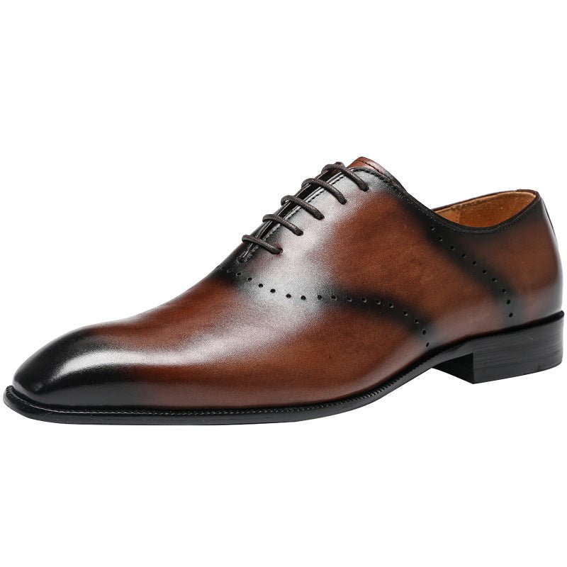 Patina Leather Oxford Shoes Modern Groom Wedding Men's Dress Shoesyes