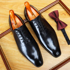 Patina Leather Oxford Shoes Modern Groom Wedding Men's Dress Shoesyes