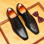 Patina Leather Oxford Shoes Unique Groom Wedding Dress Shoes Menyes